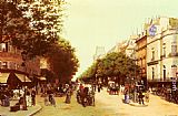 Boulevard Canvas Paintings - Le Boulevard Des Italiens